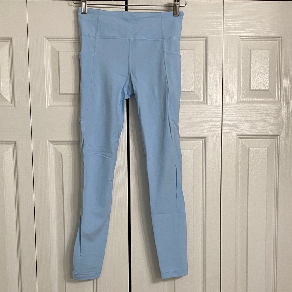 Athleta Girl High Rise Stash Your Treasures Light Blue Leggings